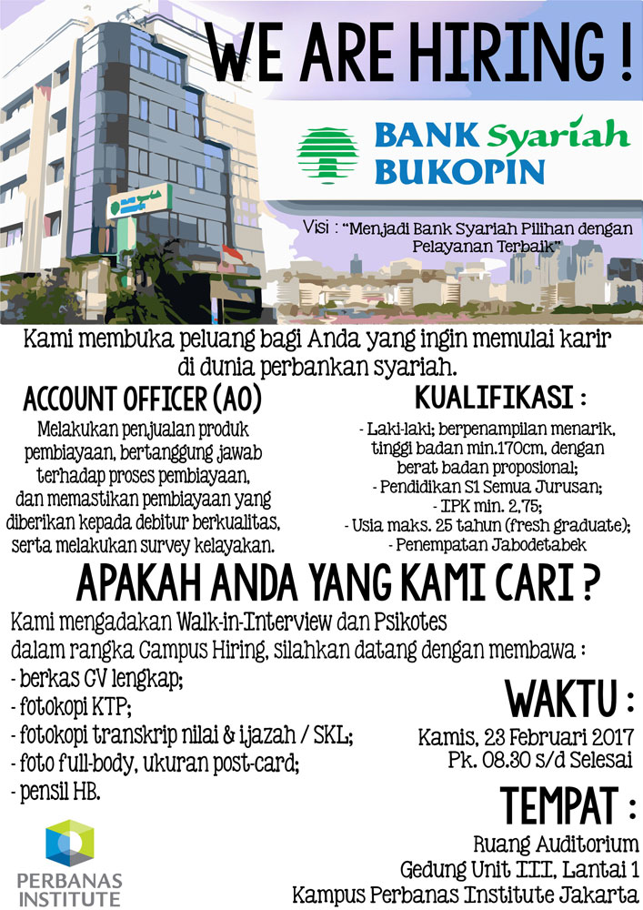 Campus Hiring (Campus Recruitment) PT. Bank Syariah Bukopin