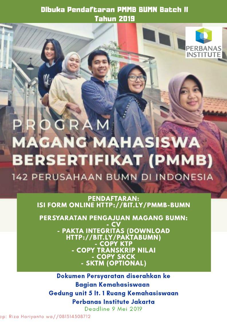 PROGRAM MAGANG MAHASISWA BERSERTIFIKAT (PMMB)