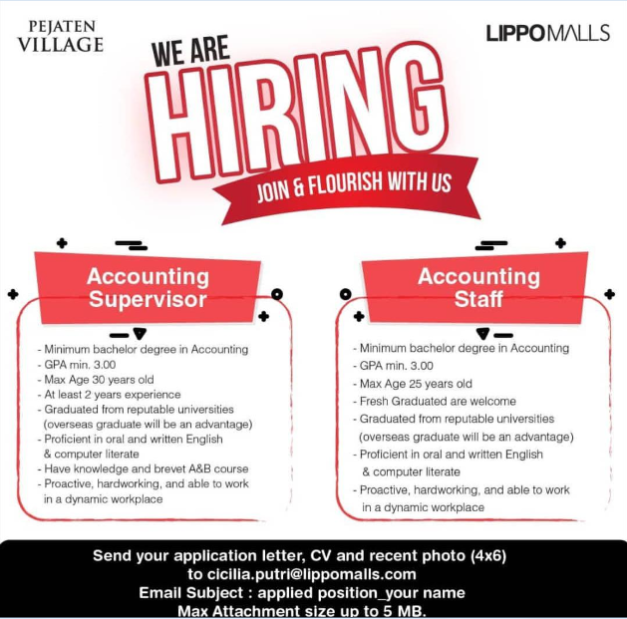 Acconting Supervisor & Accounting Staff