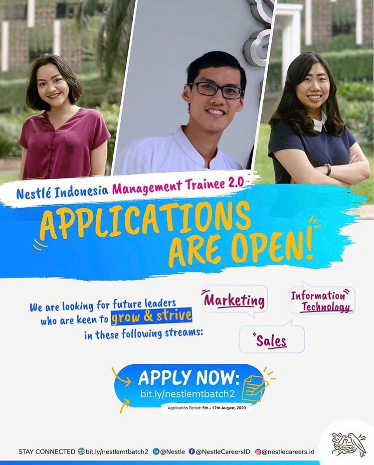 Hallo Para Millenials… #NestléIndonesia Management Trainee 2020 Batch II